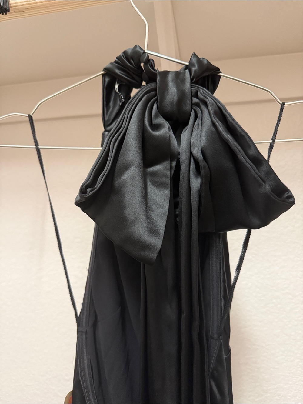 Misha Evianna Satin Gown with Bow - Picture 6 of 13